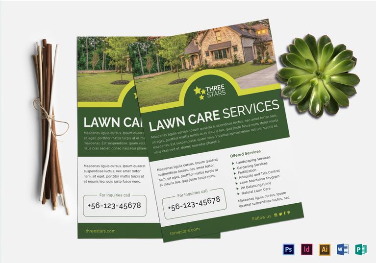 Lawn Mowing Business Lawn Care Flyer Templates and Design Options